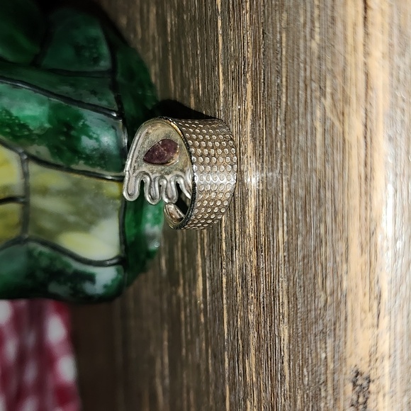 New Sterling Silver Pink Tourmaline wrap ring Size 7 - Picture 6 of 8